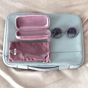Miu Miu Round Gradient Sunglasses